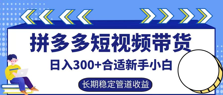 拼多多短视频带货日入300+，实操账户展示看就能学会-铜臭网