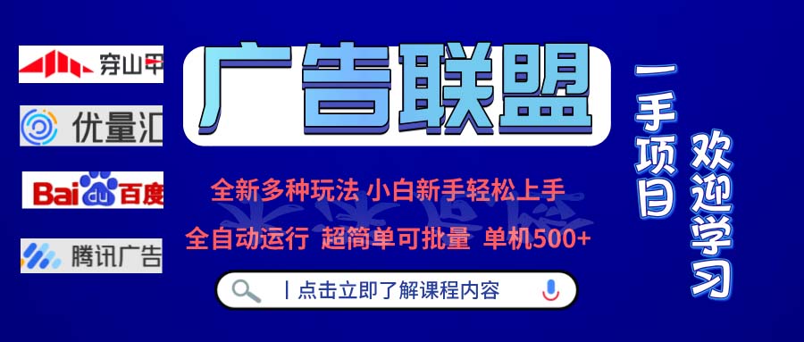 广告联盟 全新多种玩法 单机500+  全自动运行  可批量运行-铜臭网