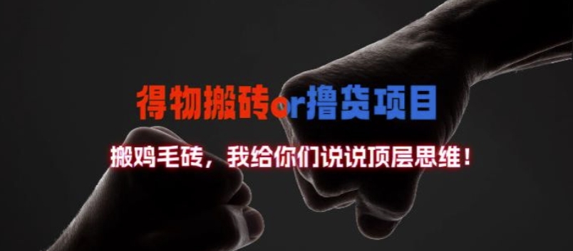 得物搬砖撸货项目?掰下数据，我给你们说说顶层思维【揭秘】-铜臭网