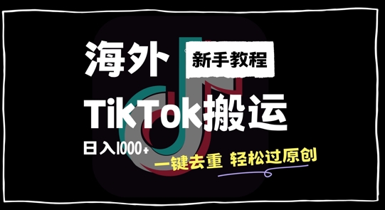 2024最新海外TikTok搬运玩法，一键去重轻松过原创，新手无经验也能日入1k【揭秘】-铜臭网