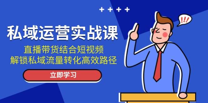 私域运营实战课：直播带货结合短视频，解锁私域流量转化高效路径-铜臭网