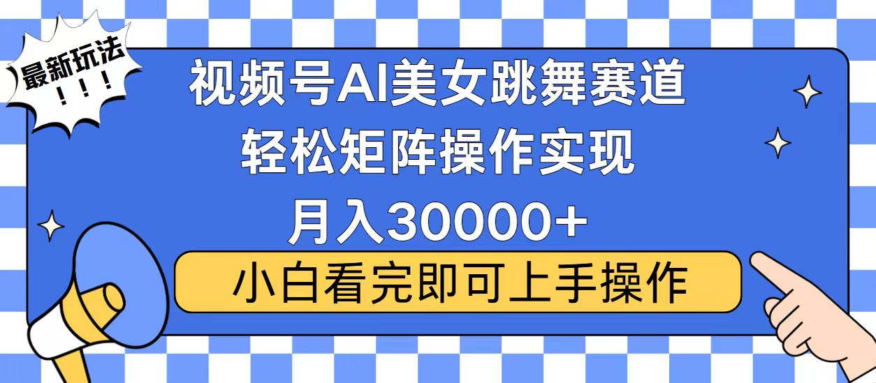 视频号蓝海赛道玩法，当天起号，拉爆流量收益，小白也能轻松月入30000+-铜臭网
