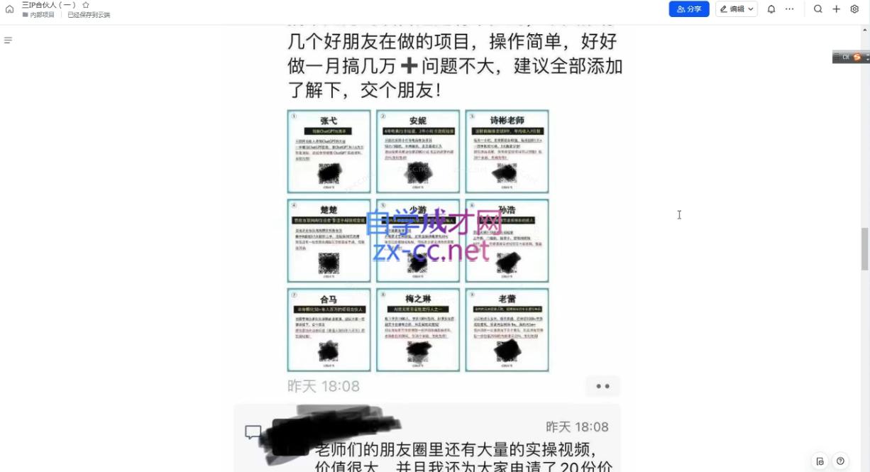 君哥·IP合伙人知识付费虚拟项目(更新)-铜臭网