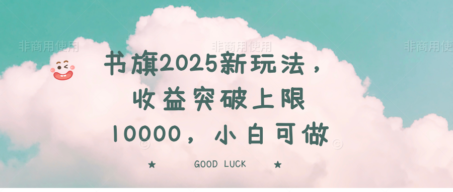书旗2025新玩法，收益突破上限10000，小白可做-铜臭网