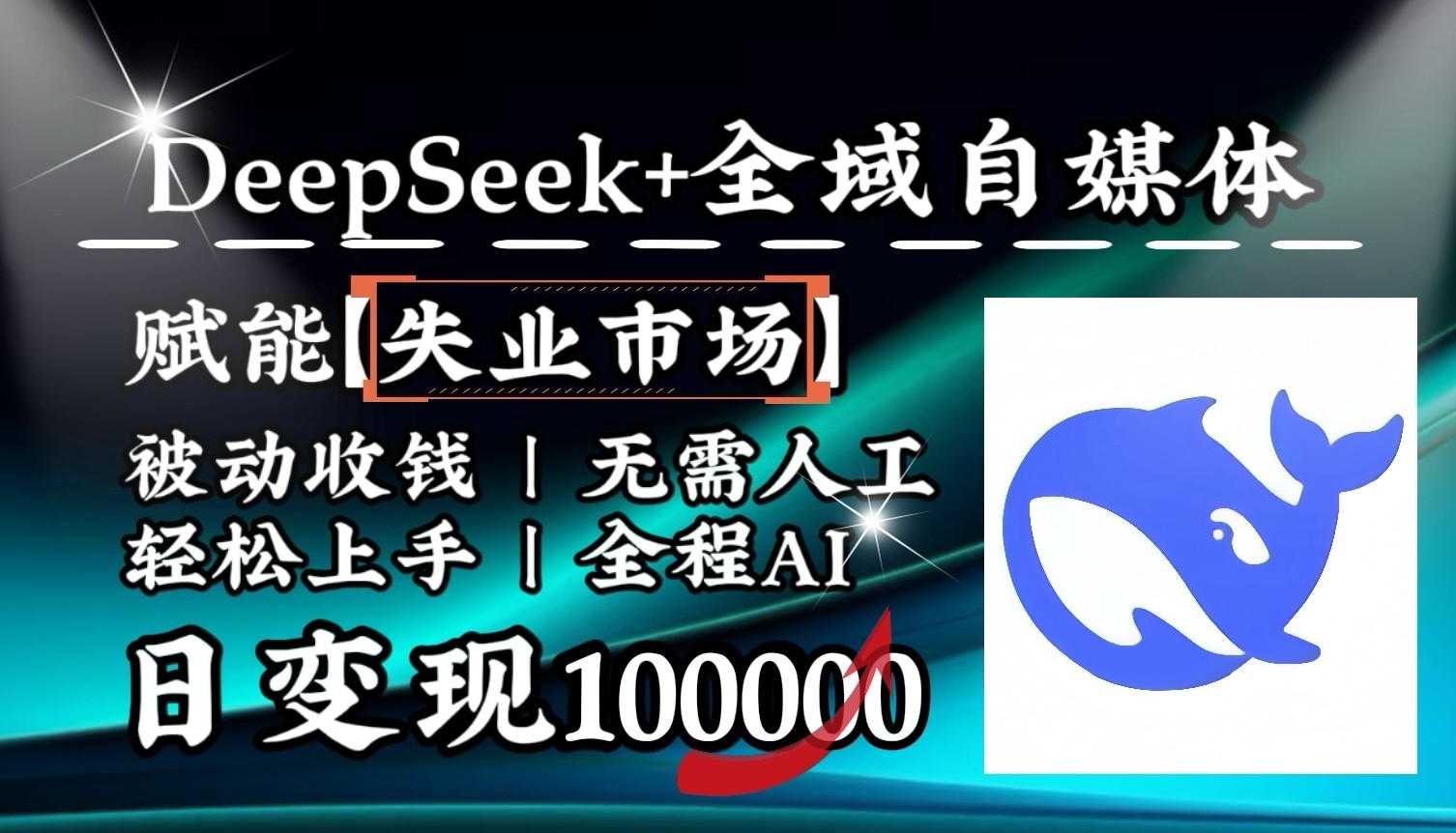 降维打击，DeepSeek+失业市场，全自动操作，结合人人刚需，单月利润轻松破100000＋-铜臭网