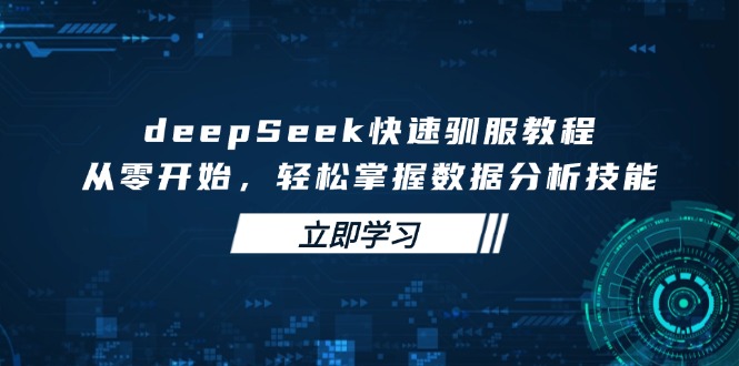 deepSeek快速驯服教程，从零开始，轻松掌握数据分析技能-铜臭网
