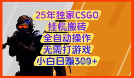25年独家CSGO挂G搬砖，全自动操作，无需打游戏，小白日入3张+【揭秘】-铜臭网
