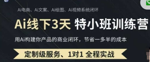 AI实操培训第20-21期线下，0基础保姆级教程，3月最新整理，企业获客、降本增效、打造超级个体-铜臭网