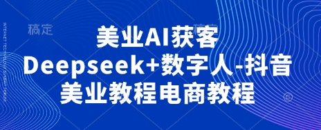 美业AI获客Deepseek+数字人-抖音美业教程电商教程-铜臭网