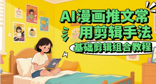 AI漫画推文常用剪辑手法，基础剪辑组合教程-铜臭网