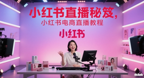 小红书直播秘笈，小红书电商直播教程-铜臭网