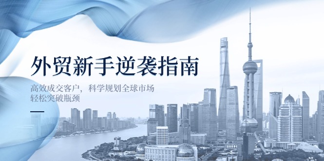 外贸新手逆袭指南：高效成交客户，科学规划全球市场，轻松突破瓶颈-铜臭网