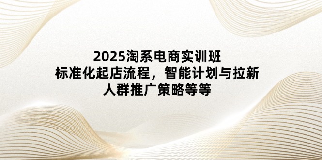 2025淘系电商实训班：标准化起店流程，智能计划与拉新，人群推广策略等等-铜臭网