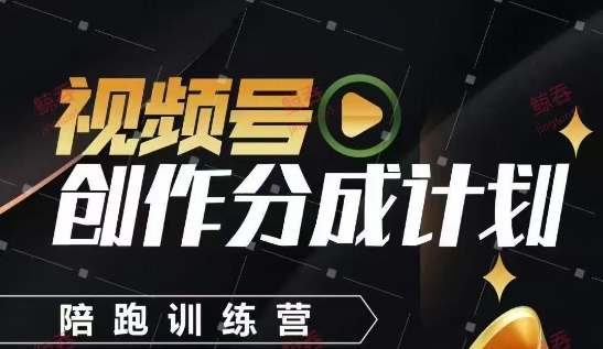 视频号创作分成计划陪跑训练营，手把手教会你如何制作视频，细水长流型项目-铜臭网