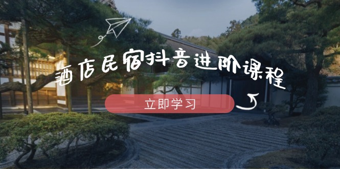 酒店民宿抖音进阶课程，掌握流量渠道与推流逻辑，打造爆款内容-铜臭网