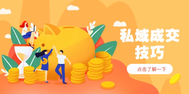 私域成交技巧，帮你从入门到精通，破解四大痛点，快速变现，轻松收钱-铜臭网