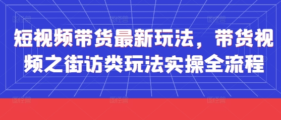 短视频带货最新玩法,带货视频之街访类玩法实操全流程