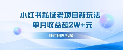 小红书私域项目新玩法，单月变现过W+-铜臭网