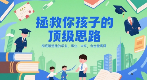 付费文章：拯救你孩子的顶级思路，彻底聊透他的学业、事业、未来，含金量满满-铜臭网
