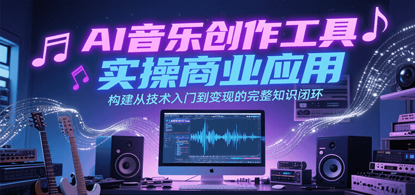 AI音乐创作工具实操商业应用，构建从技术入门到变现的完整知识闭环-铜臭网