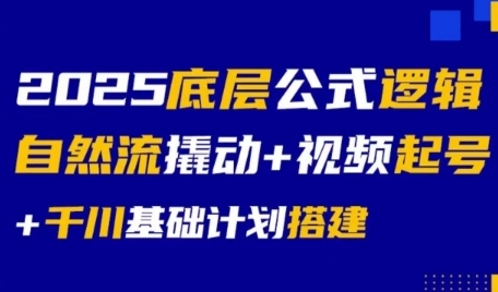 2025底层公式逻辑自然流撬动+视频起号+千川基础计划搭建-铜臭网
