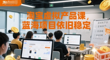 淘宝虚拟产品课，蓝海项目依旧稳定-铜臭网