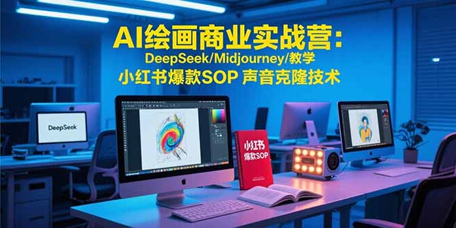 AI绘画商业实战营：DeepSeek/Midjourney/教学 小红书爆款SOP 声音克隆技术-铜臭网