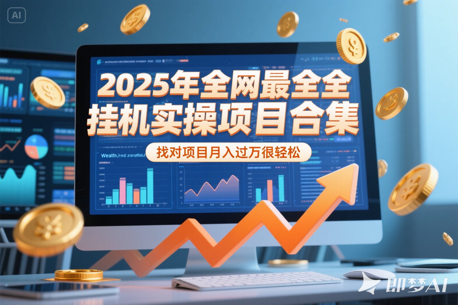 2025年挂机实操项目实操演练，挂机类型，AI直播类型，轻资产创业类型...-铜臭网