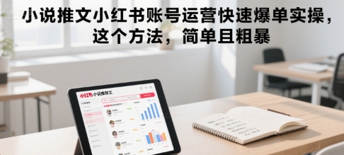 小说推文小红书账号运营快速爆单实操，这个方法，简单且粗暴-铜臭网