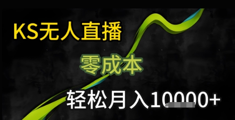 KS无人直播25年最新玩法，只需一部手机，轻松月入1W+【揭秘】-铜臭网