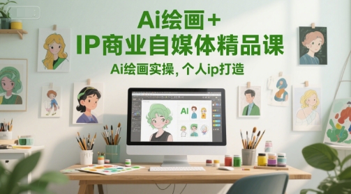 Ai绘画+IP商业自媒体精品课，Ai绘画实操，个人ip打造-铜臭网