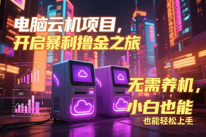 电脑云机项目 暴力撸金玩法，不需要养机 配置没有要求 单机100个窗口一…-铜臭网