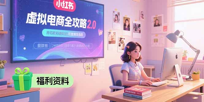 虚拟电商全攻略2.0，开店选品实操流程，账号定位、货源发布、笔记发布技巧-铜臭网