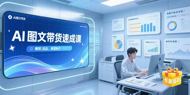 AI图文带货速成课，养号引流秘籍，爆款选品策略，美图制作全流程-铜臭网