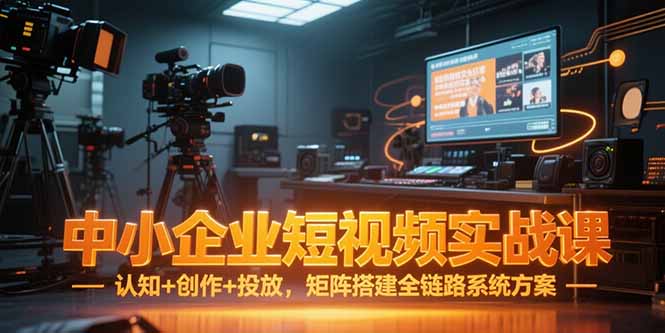 中小企业短视频实战课,认知+创作+投放,矩阵搭建全链路系统方案-铜臭网