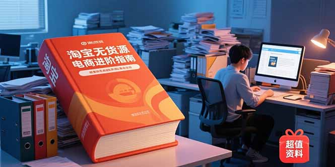 淘宝无货源电商进阶指南，包含新人课、进阶课，配套资料，蓝海选品等-铜臭网