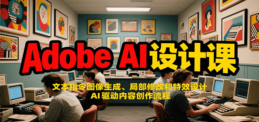 Adobe AI设计课：文本指令图像生成、局部修改和特效设计，AI驱动内容创作流程-铜臭网