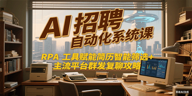 AI招聘自动化系统课，RPA工具赋能简历智能筛选+主流平台群发复聊全攻略-铜臭网