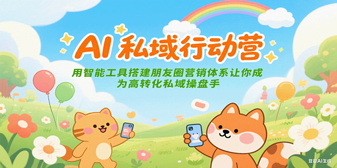 AI私域行动营：用智能工具搭建朋友圈营销体系让你成为高转化私域操盘手-铜臭网