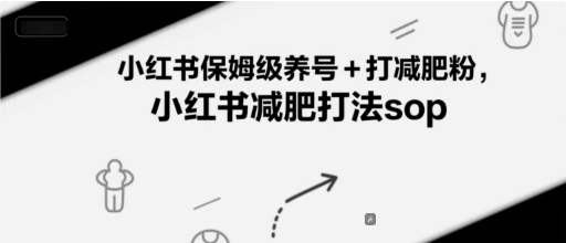 小红书保姆级养号+打减肥粉，小红书减肥打法sop-铜臭网