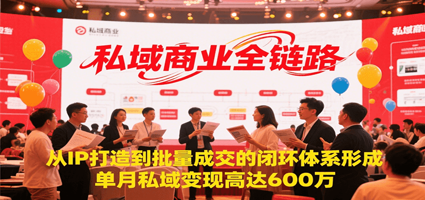 私域商业全链路，从IP打造到批量成交的闭环体系形成，单月私域变现600万-铜臭网