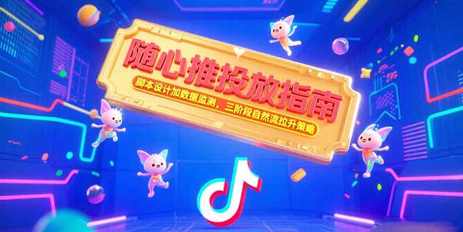 随心推投放指南，脚本设计加数据监测，三阶段自然流拉升策略-铜臭网