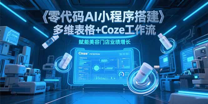 零代码AI小程序搭建，多维表格+Coze工作流，赋能美容门店业绩增长-铜臭网