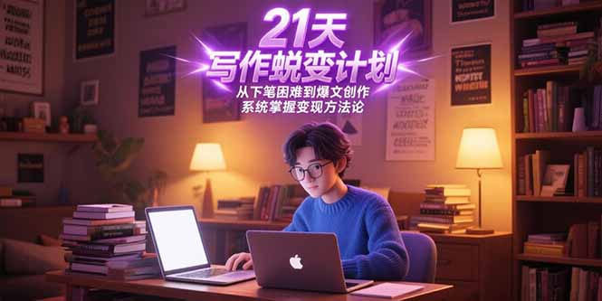 21天写作蜕变计划，从下笔困难到爆文创作，系统掌握变现方法论-铜臭网