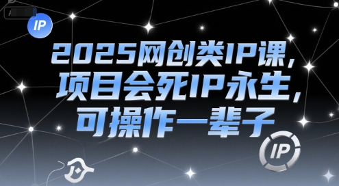2025网创类IP课，项目会死IP永生，可操作一辈子-铜臭网