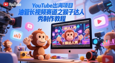 YouTube出海项目，油管长视频赛道之猴子达人秀制作教程-铜臭网