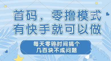 首码零撸项目，有快手就可以做，每天业务时间搞个几张不是问题【揭秘】-铜臭网