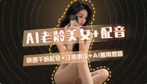 AI老龄美女涨粉+变现_快速千粉起号思路-铜臭网