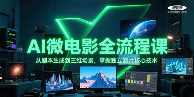 AI微电影全流程课，从剧本生成到三维场景，掌握独立制片核心技术-铜臭网