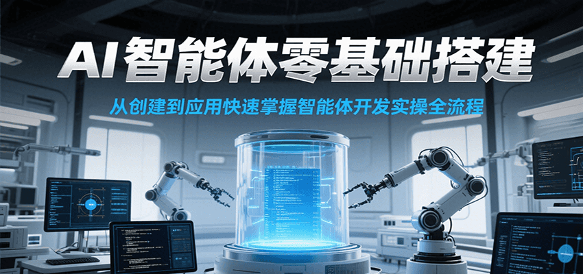 AI智能体零基础搭建实操课，从创建到应用快速掌握智能体开发全流程！-铜臭网